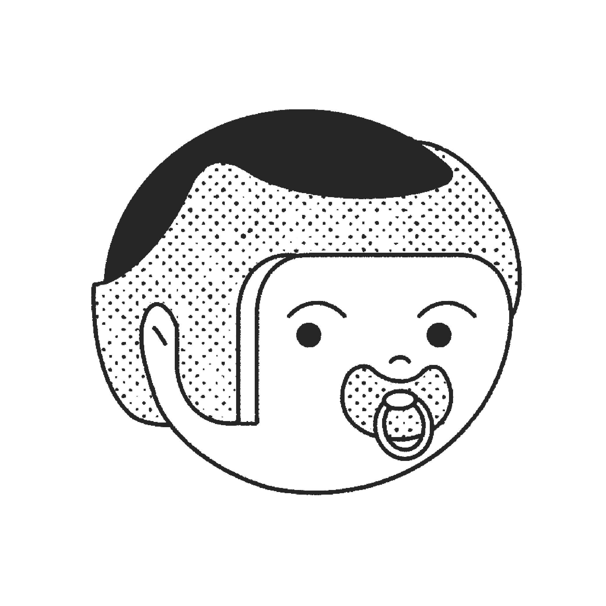 Illustration d'un bébé portant l'orthèse crânienne Bloomy